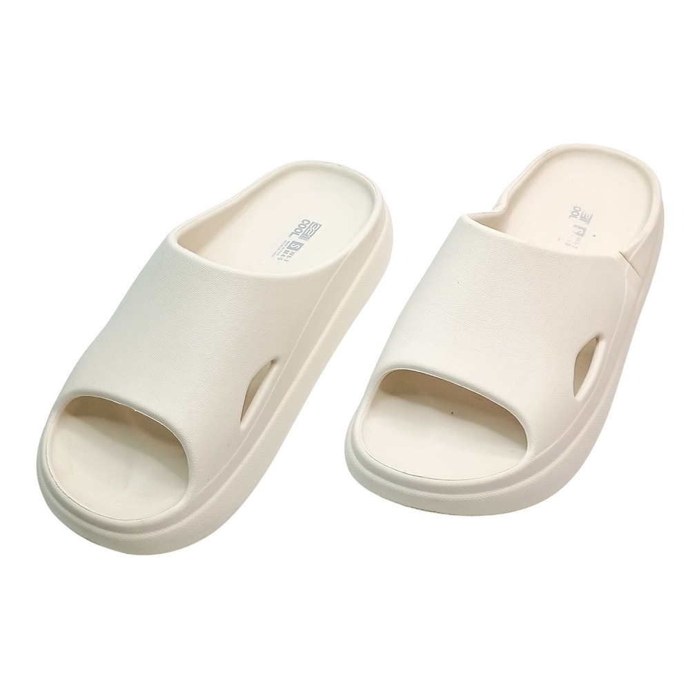 32 Degrees Cool Platform Slide Women Size 6-7 Cream Off White Foam Sandals